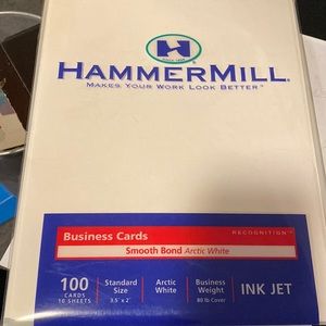 Hammer business cards 100 cards about 10 sheets